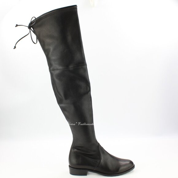 NEW Stuart Weitzman Lowland Over-the-Knee Boots-Black Leather – Small Feet - Picture 6 of 16